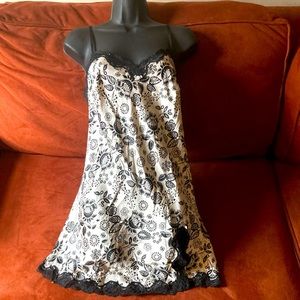 Black & White Floral Print Gown